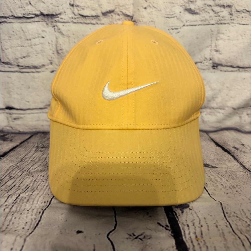 Nike Bright Yellow Cap with White Swoosh